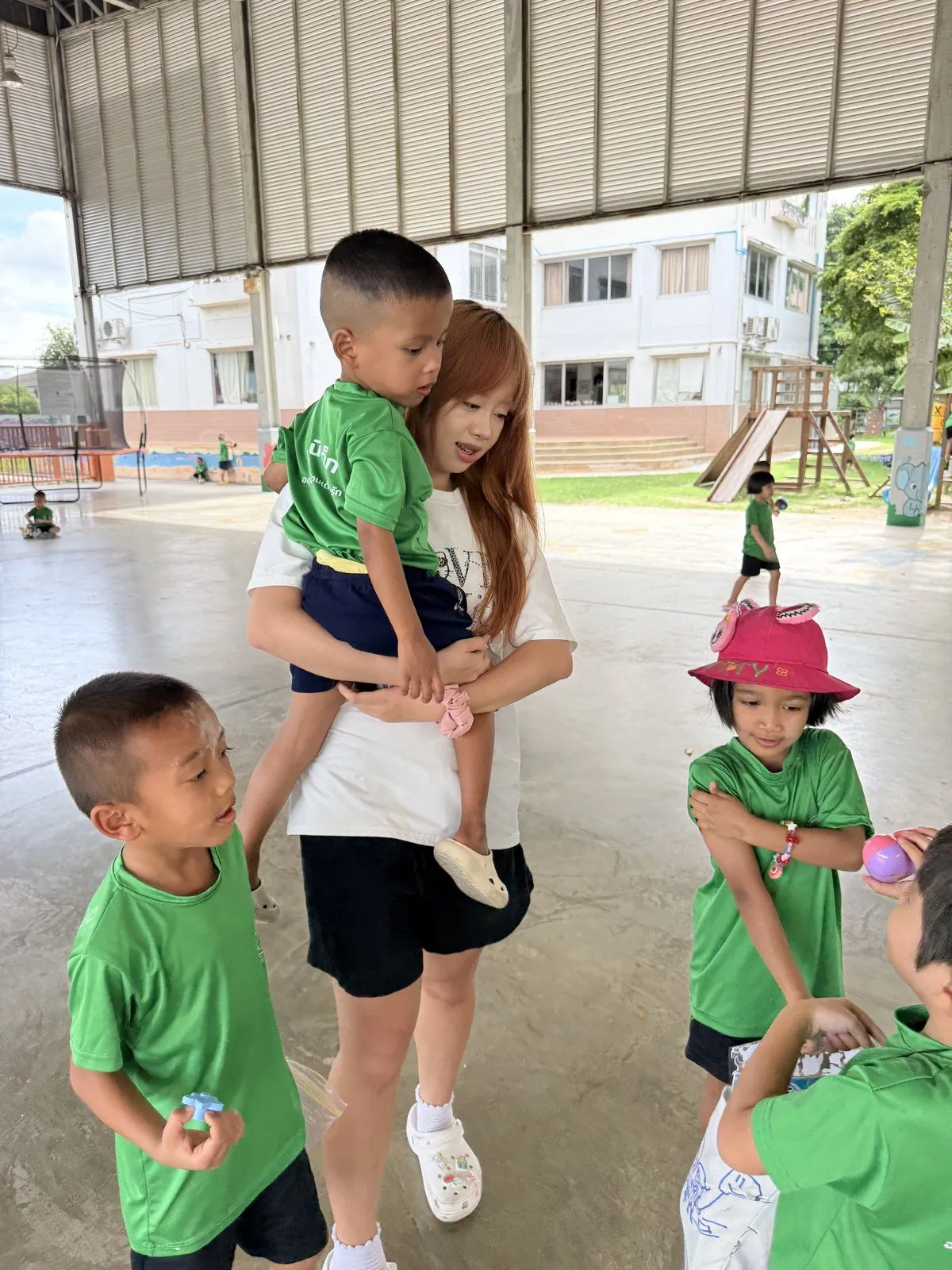 TOPSUN team visiting rural children