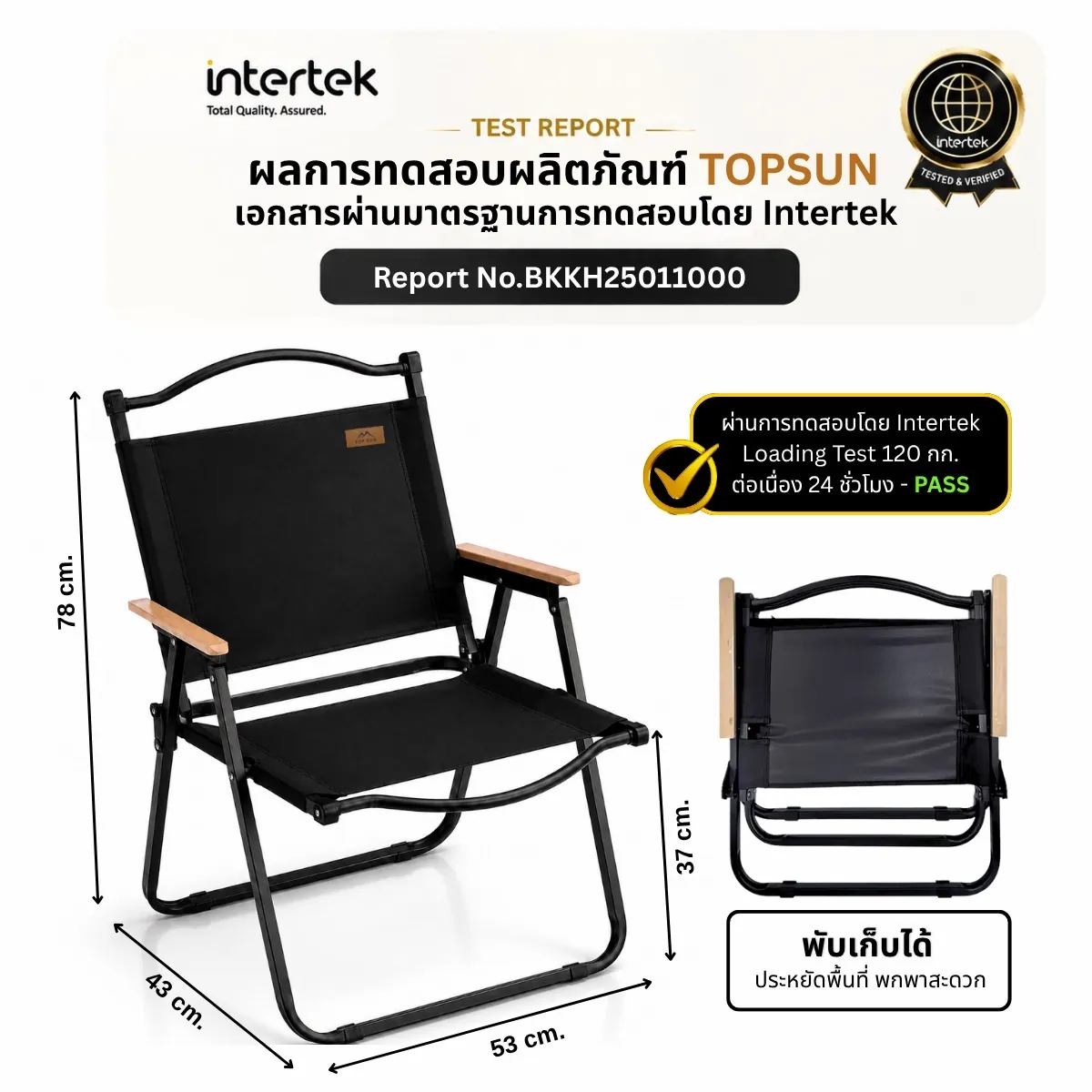 TOPSUN Kermit Chair Intertek test report BKKH25011000